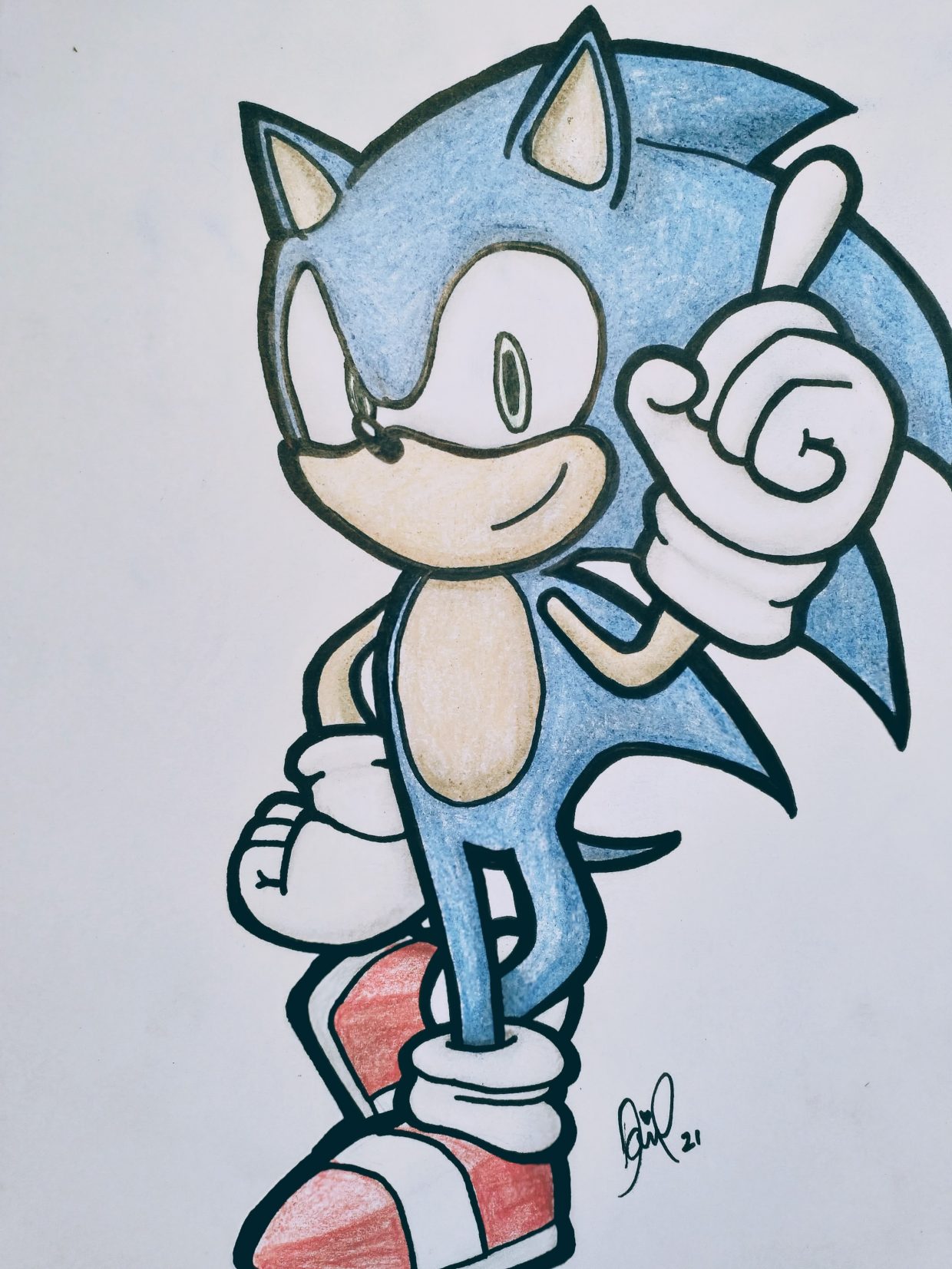 Sonic The Hedgehog drawing