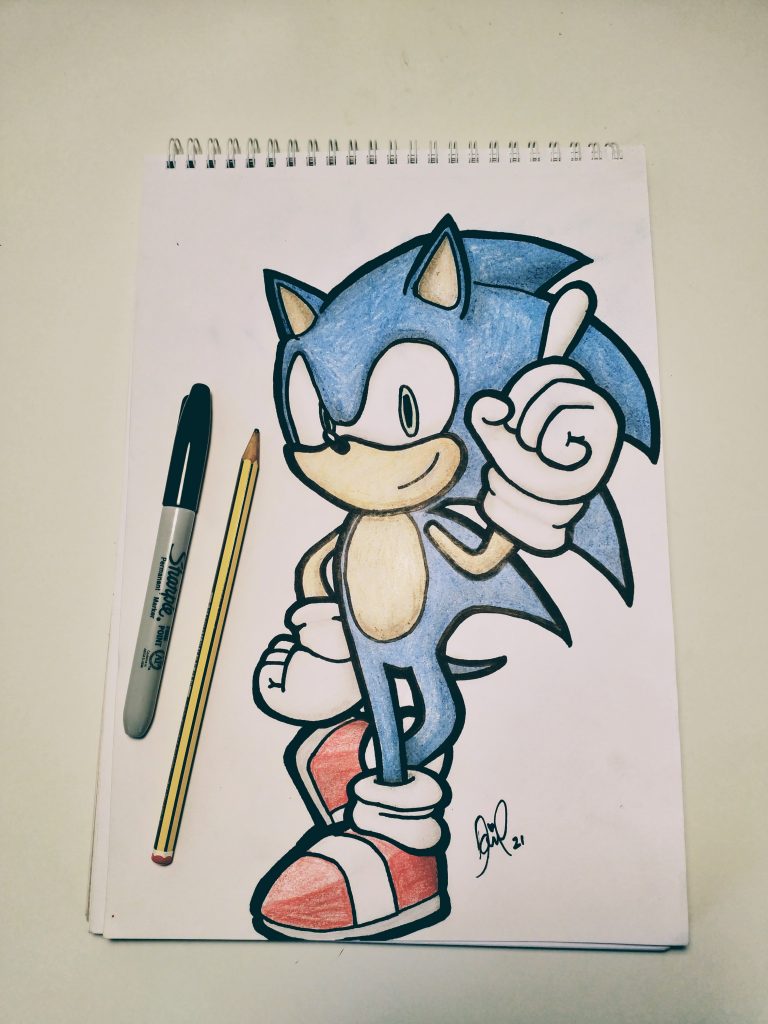 Sonic The Hedgehog Drawing Best - Drawing Skill